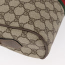 GUCCI GG Supreme Web Sherry Line Bag PVC Beige Gold 24 02 005 Auth BA12706-12