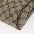GUCCI GG Supreme Web Sherry Line Bag PVC Beige Gold 24 02 005 Auth BA12706-13