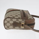 GUCCI GG Supreme Web Sherry Line Bag PVC Beige Gold 24 02 005 Auth BA12706-4