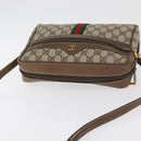 GUCCI GG Supreme Web Sherry Line Bag PVC Beige Gold 24 02 005 Auth BA12706-6