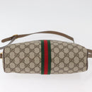 GUCCI GG Supreme Web Sherry Line Bag PVC Beige Gold 24 02 005 Auth BA12706-9