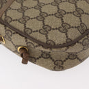 GUCCI GG Supreme Umhängetasche PVC Beige Gold 116 02 606 Auth BA12707-14