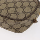 GUCCI GG Supreme Umhängetasche PVC Beige Gold 116 02 606 Auth BA12707-15