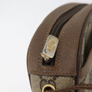 GUCCI GG Supreme Umhängetasche PVC Beige Gold 116 02 606 Auth BA12707-9