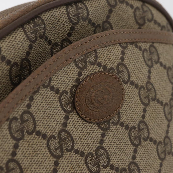 GUCCI GG Supreme Umhängetasche PVC Beige Gold 116 02 606 Auth BA12707