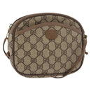 GUCCI GG Supreme Umhängetasche PVC Beige Gold 116 02 606 Auth BA12707-1