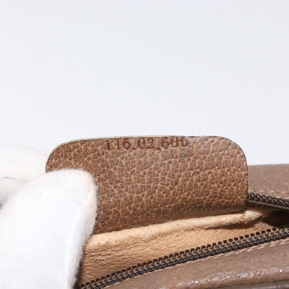 GUCCI GG Supreme Umhängetasche PVC Beige Gold 116 02 606 Auth BA12707