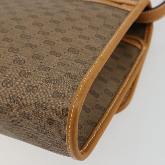 GUCCI Micro GG Supreme Shoulder Bag PVC Beige Gold 004 58 0264 Auth BA12708