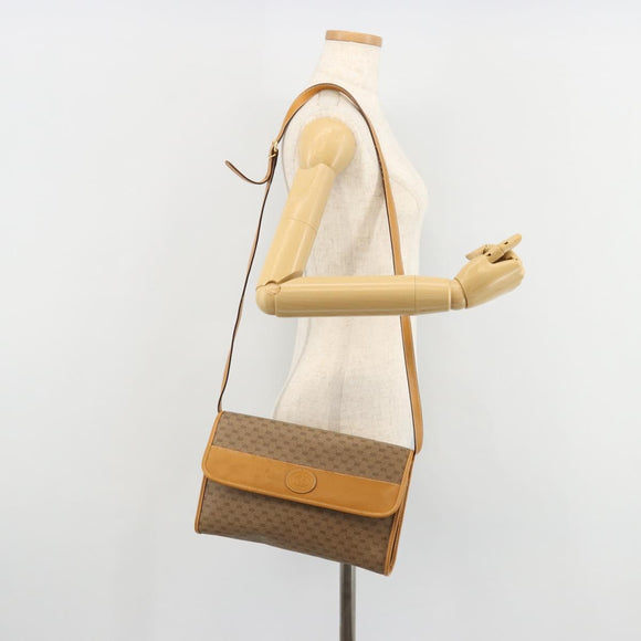 GUCCI Micro GG Supreme Shoulder Bag PVC Beige Gold 004 58 0264 Auth BA12708
