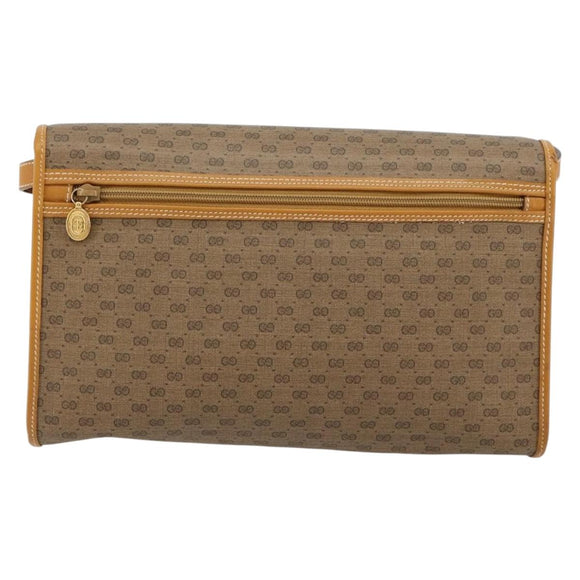 GUCCI Micro GG Supreme Shoulder Bag PVC Beige Gold 004 58 0264 Auth BA12708