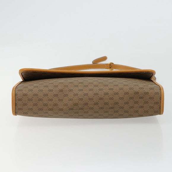 GUCCI Micro GG Supreme Shoulder Bag PVC Beige Gold 004 58 0264 Auth BA12708