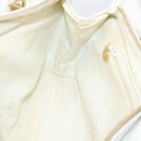 CHANEL Chain Shoulder Bag Lamb Skin White Gold CC Auth BA12714-21