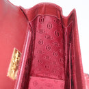 CARTIER Must Line Hand Bag Leather Bordeaux Gold Auth BA12715-21