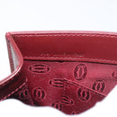 CARTIER Must Line Hand Bag Leather Bordeaux Gold Auth BA12715-11