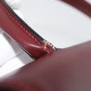 CARTIER Must Line Hand Bag Leather Bordeaux Gold Auth BA12715-8