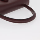 CARTIER Must Line Hand Bag Leather Bordeaux Gold Auth BA12715-7