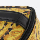 Gianni Versace Vanity Hand Bag PVC Yellow Gold Auth BA12716-9
