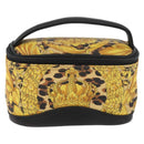 Gianni Versace Vanity Hand Bag PVC Yellow Gold Auth BA12716-13