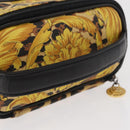 Gianni Versace Vanity Hand Bag PVC Yellow Gold Auth BA12716-7