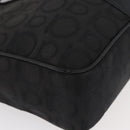 Salvatore Ferragamo Gancini Tote Bag Canvas Black Silver Auth BA12719-10