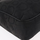 Salvatore Ferragamo Gancini Tote Bag Canvas Black Silver Auth BA12719-12