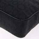 Salvatore Ferragamo Gancini Tote Bag Canvas Black Silver Auth BA12719-13