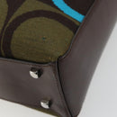 Salvatore Ferragamo Gancini Bag Knitted Fabrics Brown Silver Auth BA12720-10