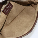 Salvatore Ferragamo Gancini Bag Knitted Fabrics Brown Silver Auth BA12720-16