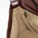 Salvatore Ferragamo Gancini Bag Knitted Fabrics Brown Silver Auth BA12720-18