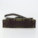 Salvatore Ferragamo Gancini Bag Knitted Fabrics Brown Silver Auth BA12720-9