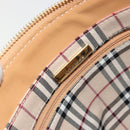 BURBERRY Hand Bag Leather Beige Gold Auth BA12722A-11