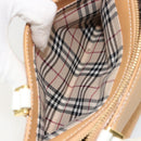 BURBERRY Hand Bag Leather Beige Gold Auth BA12722A-21
