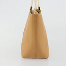 BURBERRY Hand Bag Leather Beige Gold Auth BA12722A-4