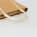 BURBERRY Hand Bag Leather Beige Gold Auth BA12722A-7