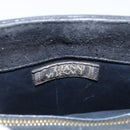 Gianni Versace Hand Bag Suede Black Gold Auth BA12723A-9