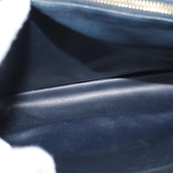Gianni Versace Hand Bag Suede Black Gold Auth BA12723A
