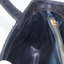Gianni Versace Hand Bag Suede Black Gold Auth BA12723A-20
