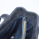 Gianni Versace Hand Bag Suede Black Gold Auth BA12723A-23