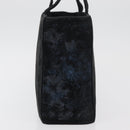 Gianni Versace Hand Bag Suede Black Gold Auth BA12723A-4