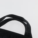 Gianni Versace Hand Bag Suede Black Gold Auth BA12723A-14