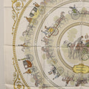 HERMES Carre 90 Scarf Silk White Auth BA12724V-17