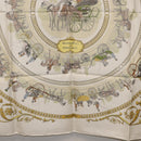 HERMES Carre 90 Scarf Silk White Auth BA12724V-21