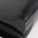 Salvatore Ferragamo Gancini Tote Bag Patent Leather Black Silver Auth BA12729-15