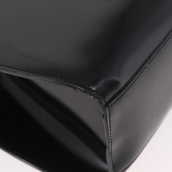 Salvatore Ferragamo Gancini Tote Bag Patent Leather Black Silver Auth BA12729