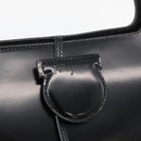 Salvatore Ferragamo Gancini Tote Bag Patent Leather Black Silver Auth BA12729-19