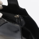 Salvatore Ferragamo Gancini Tote Bag Patent Leather Black Silver Auth BA12729-20