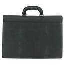 BURBERRY Business Bag Leather Green Silver Auth BA12730-2