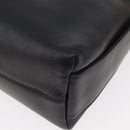 VALENTINO Hand Bag Leather Black Gold Auth BA12733A-16