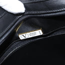 VALENTINO Hand Bag Leather Black Gold Auth BA12733A-17