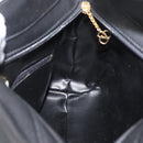 VALENTINO Hand Bag Leather Black Gold Auth BA12733A-18